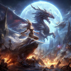 The war of gods and dragons fantasy