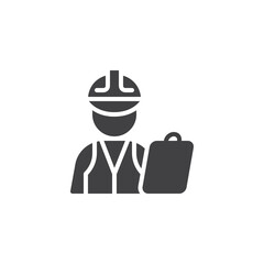 Cargo worker vector icon