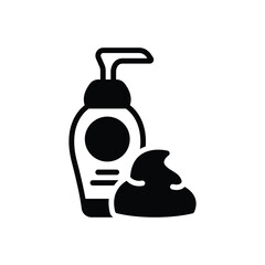 Black solid icon for lotion 