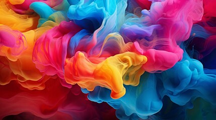 Photography of vibrant swirling colors and shapes