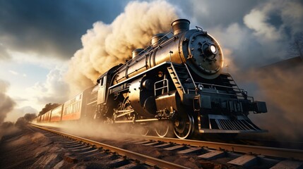 a train on the railway tracks