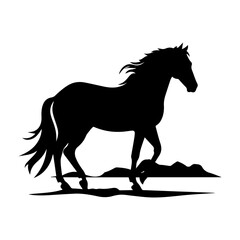 silhouette of a horse