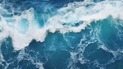 Fototapeta na wymiar Beautiful Close-up of an Ocean Wave. Generative Ai 