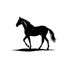 silhouette of a horse