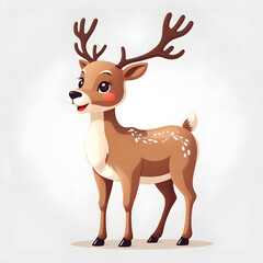 illustration of reindeer on white background.