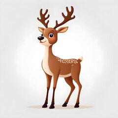 illustration of reindeer on white background.