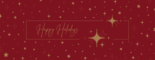 happy holidays text on stars background	