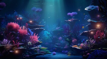 Obraz na płótnie Canvas a fish tank with plants and fish
