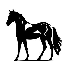 silhouette of a horse