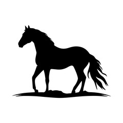 silhouette of a horse