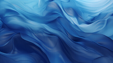 Obraz premium Soft blue smoke waves creating a tranquil, underwater-like abstract background.