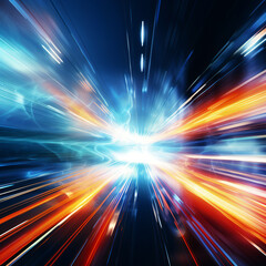 abstract high speed technology concept white light background , Image of speed motion .