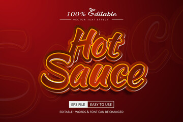 Hot sauce text effect editable mexican food fire text style