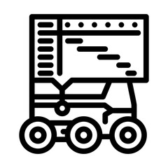 delivery scheduler autonomous line icon vector. delivery scheduler autonomous sign. isolated contour symbol black illustration