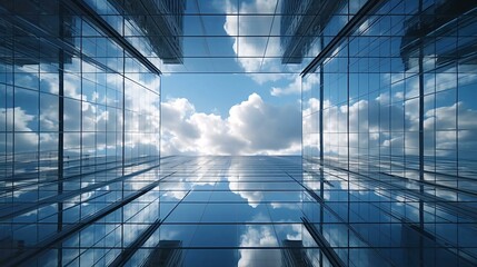 looking through a window at clouds