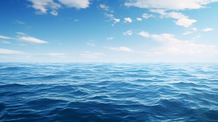 Fototapeta premium a body of water with blue sky and clouds