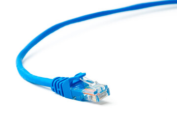 Network cable isolated on white background studio shot