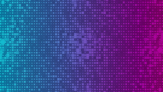 Blue violet small square dots abstract geometric background