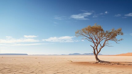 Fototapeta na wymiar a tree in a desert