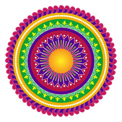 Round Rangoli design