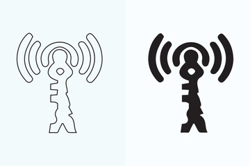 Icon set for communication. Including speak, message, phone, email, contact, chat, internet, radio, satellite, antenna, and more. collection of solid icons, vector