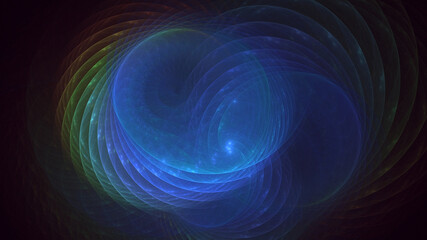 3D manual rendering abstract fractal light background