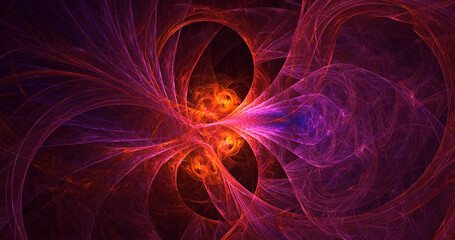 Fototapeta premium 3D manual rendering abstract colorful fractal light background