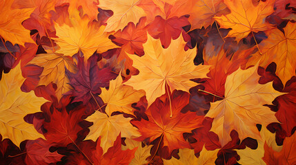 Naklejka na ściany i meble Tapestry of Autumn Leaves