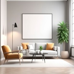 Luxury room interior in Scandinavian style