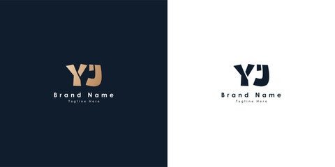 YJ Letters vector logo design