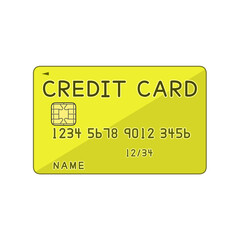 ICチップが付いた金色のクレジットカード