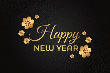 Celebrating Chinese traditional festival Happy New Year background decorative elements collection.