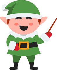 Cute Christmas Elf Character
