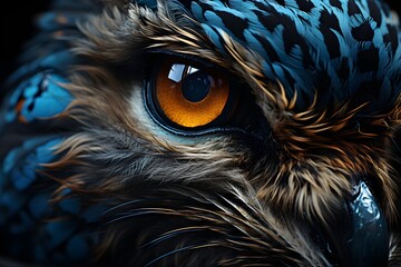 close-up detail eyeball eagle macro zoom.