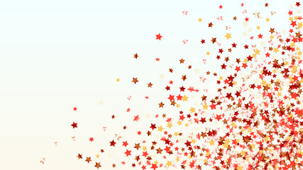 Realistic Background with Confetti of Stars Glitter Particles. Sparkle Lights Texture. Celebration pattern. Light Spots. Explosion of Confetti. Glitter Vector Illustration. Design for Poster.