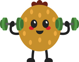 Cute Kiwi Character Workout