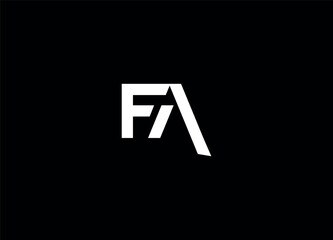FA  initial logo design and creative logo