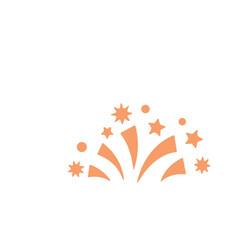 Abstract burst gold pattern fireworks set. 