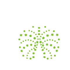 Abstract burst gold pattern fireworks set. 