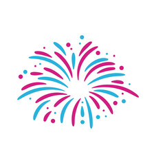Obraz premium Abstract burst gold pattern fireworks set. 
