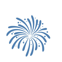 Fototapeta premium Abstract burst gold pattern fireworks set. 