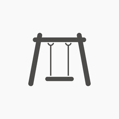 porch swing icon vector. swinging, playground, furniture symbol sign