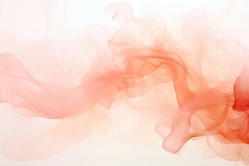 Soft Peach and Coral Smoke Patterns on white background.