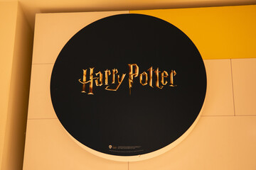 Obraz premium Harry Potter logo brand store and text sign shop in lego boutique