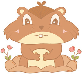 bear with flower