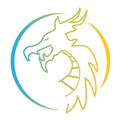 Dragon on line gradient style