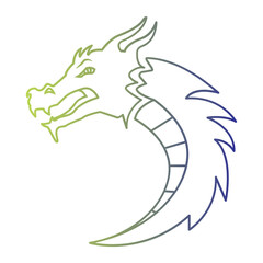 Dragon on line gradient style