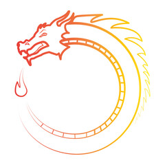 Dragon on line gradient style