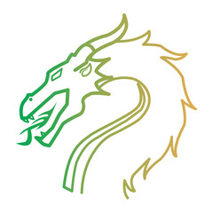 Dragon on line gradient style