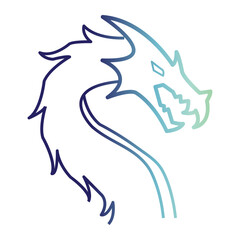 Dragon on line gradient style